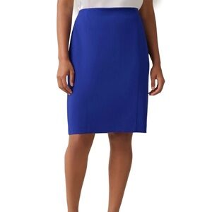 NWT Kasper Sapphire Blue Pencil Skirt size 14